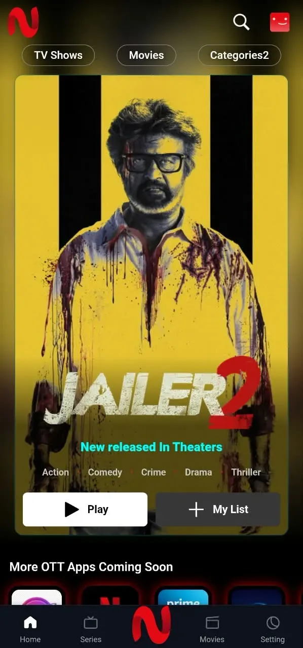 Netflix-Style Home Screen